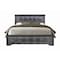 Global Furniture Usa Traditional Glam Croc Pompei Metallic Grey Full Bed Group With Led 2875 - alternate 1